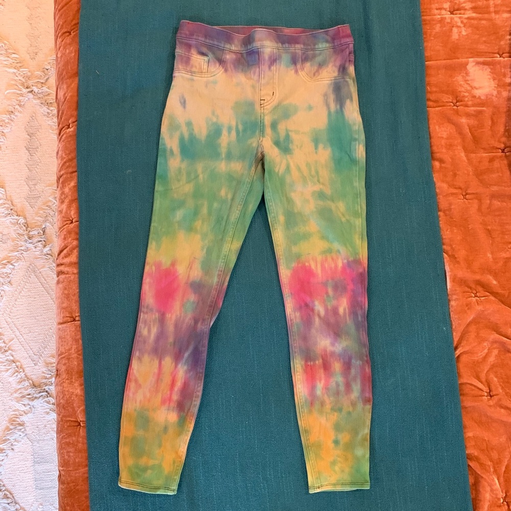 Rainbow Tie-dye Spanx jeggings